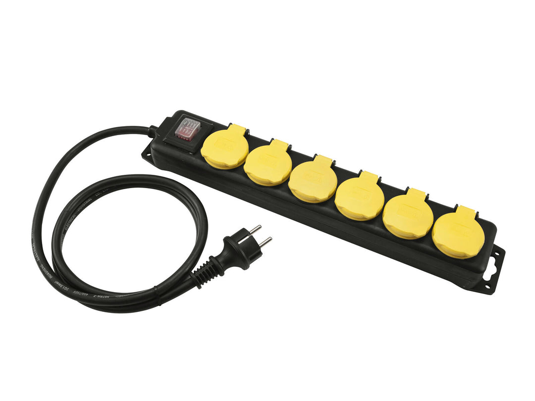 EUROLITE fördelare 6-faldig IP44 bk 10m