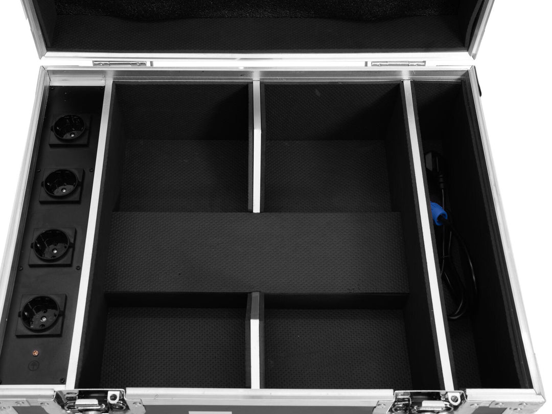 ROADINGER Flightcase 4x AKKU IP UP-4 QuickDMX med laddningsfunktion