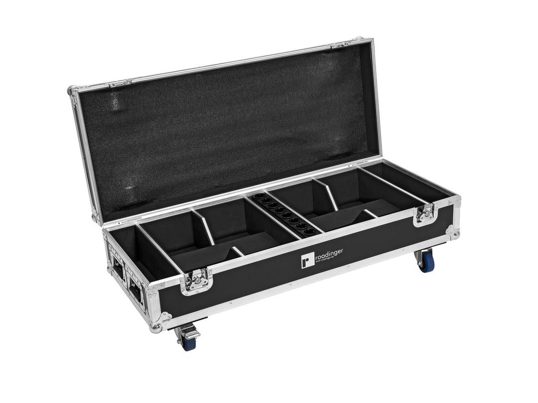 ROADINGER Flightcase 8x AKKU IP UP-4 QuickDMX med laddningsfunktion