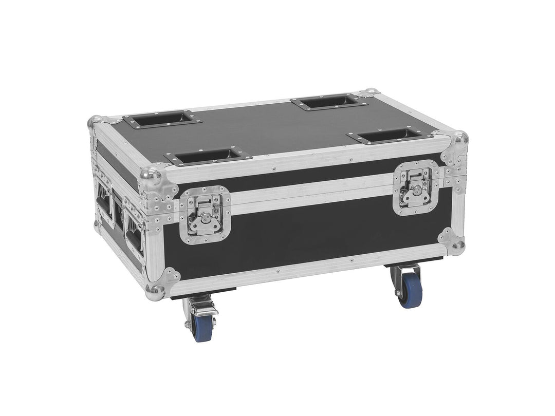 ROADINGER Flightcase 4x AKKU IP UP-4 Plus HCL Spot WDMX med laddningsfunktion