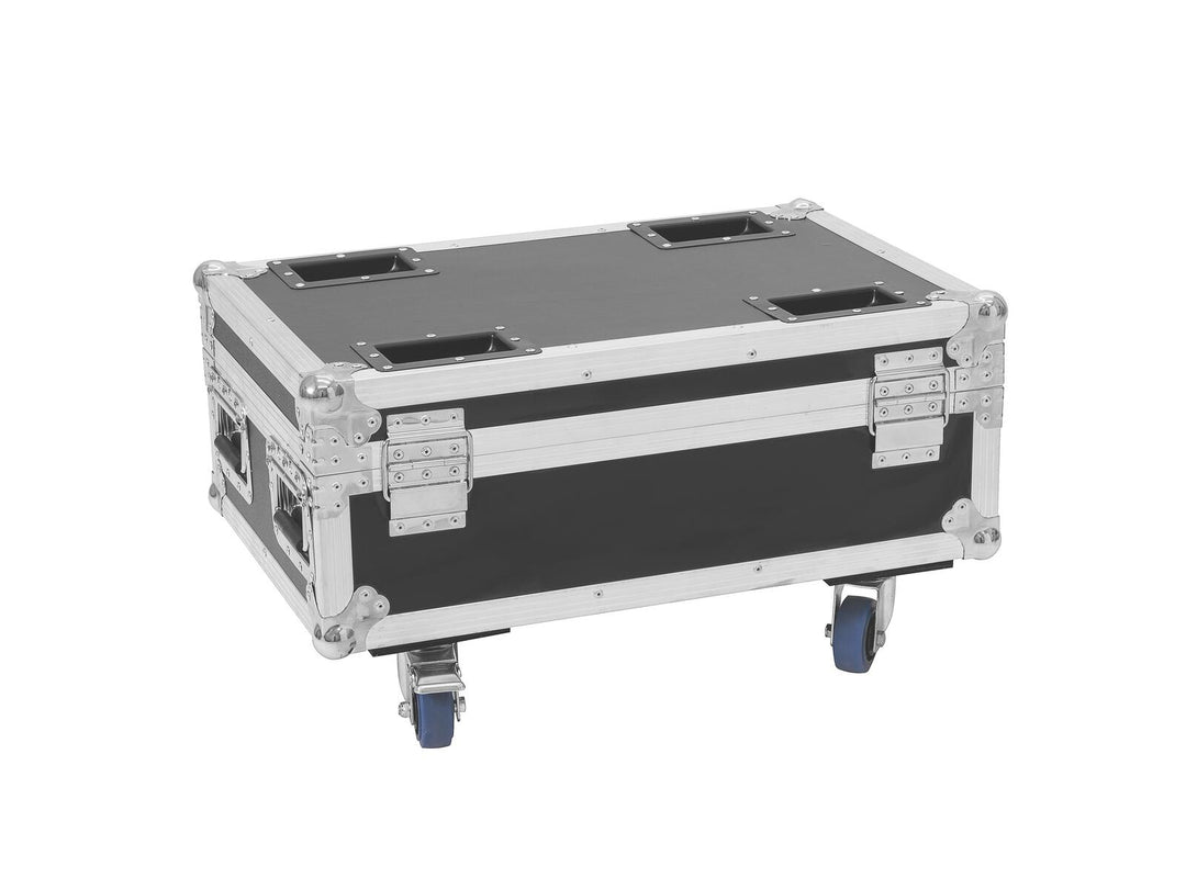 ROADINGER Flightcase 4x AKKU IP UP-4 Plus HCL Spot WDMX med laddningsfunktion