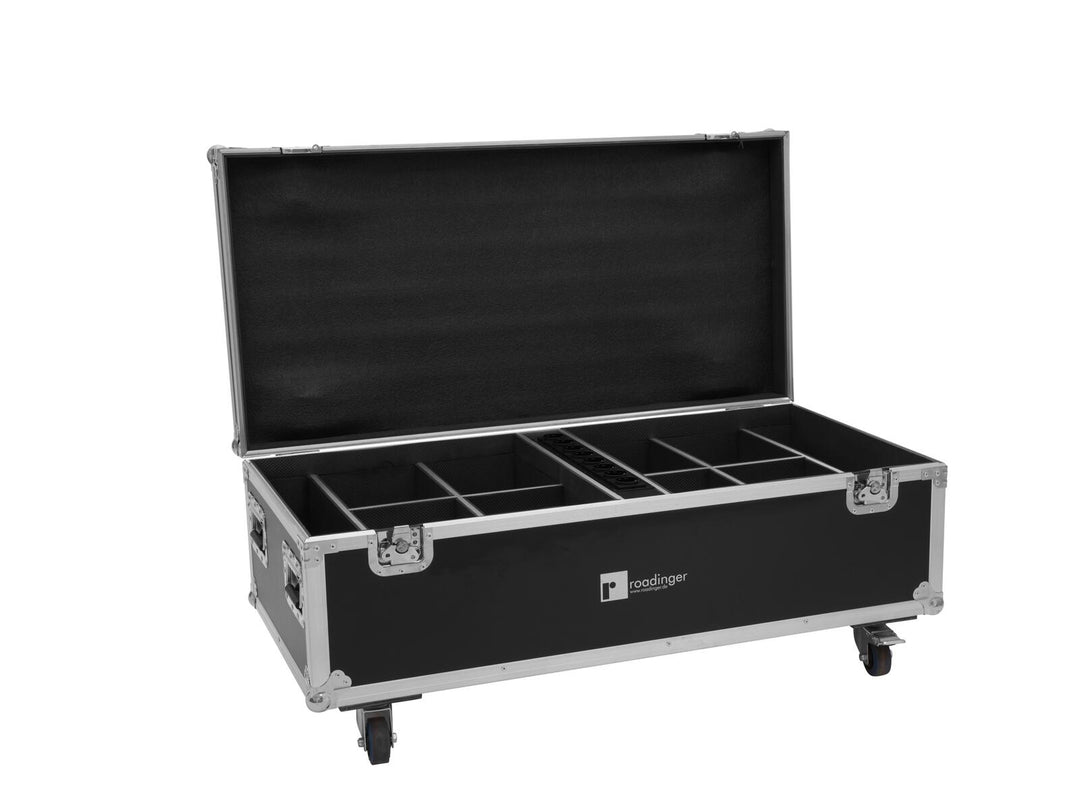 ROADINGER Flightcase 8x AKKU IP PAR 7 QCL WDMX med laddningsfunktion