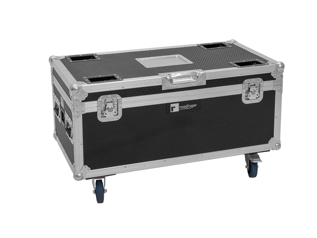 ROADINGER Flightcase 4x AKKU Multiflood IP 8x10W RGBW Wash CRMX med laddningsfunktion