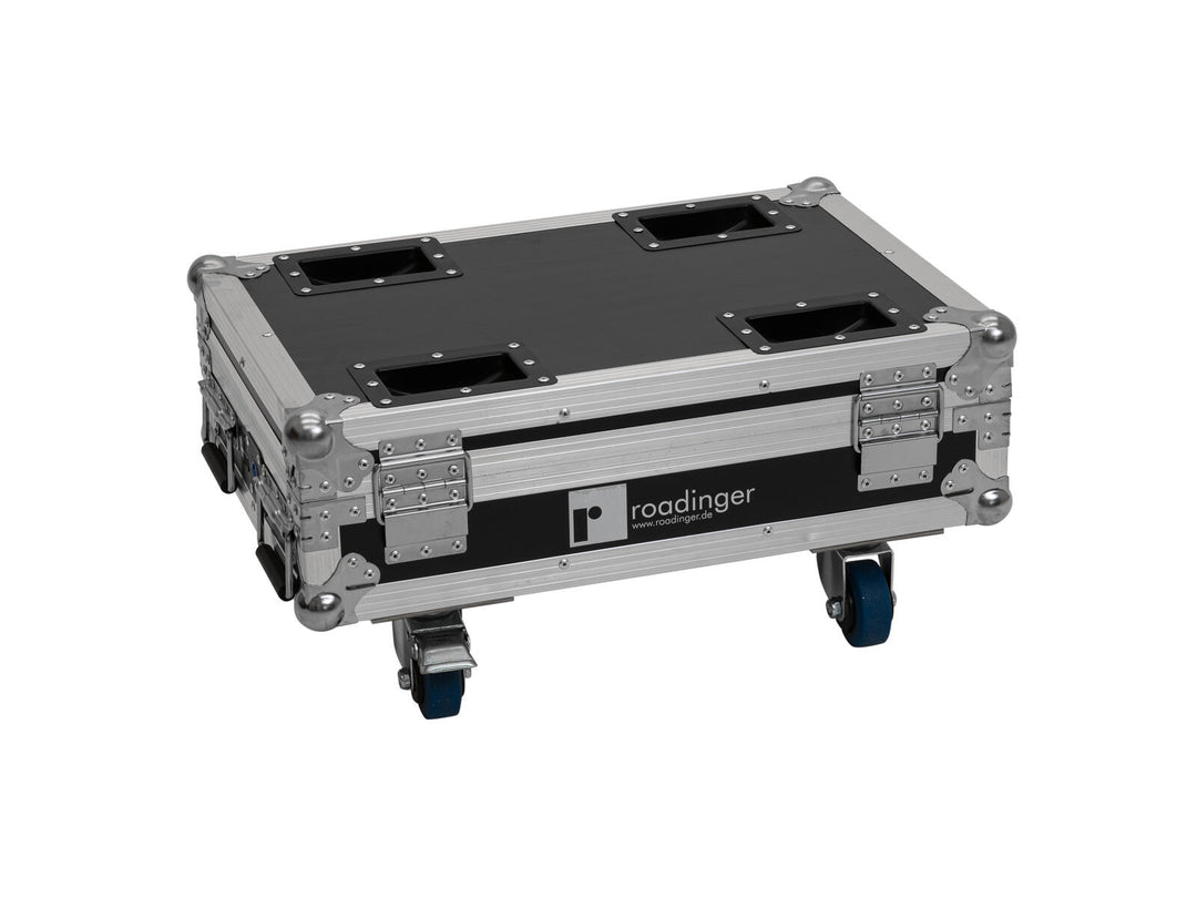 ROADINGER Flightcase 8x AKKU Mini IP UP-4 QCL Spot MK2 med laddningsfunktion