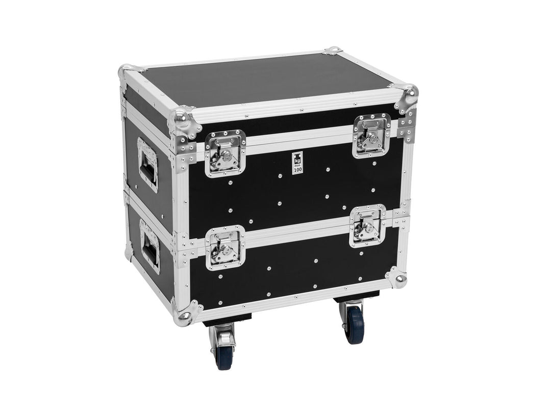 ROADINGER Flightcase för 8x IP PIX Strobe RGB CW+WW med hjul
