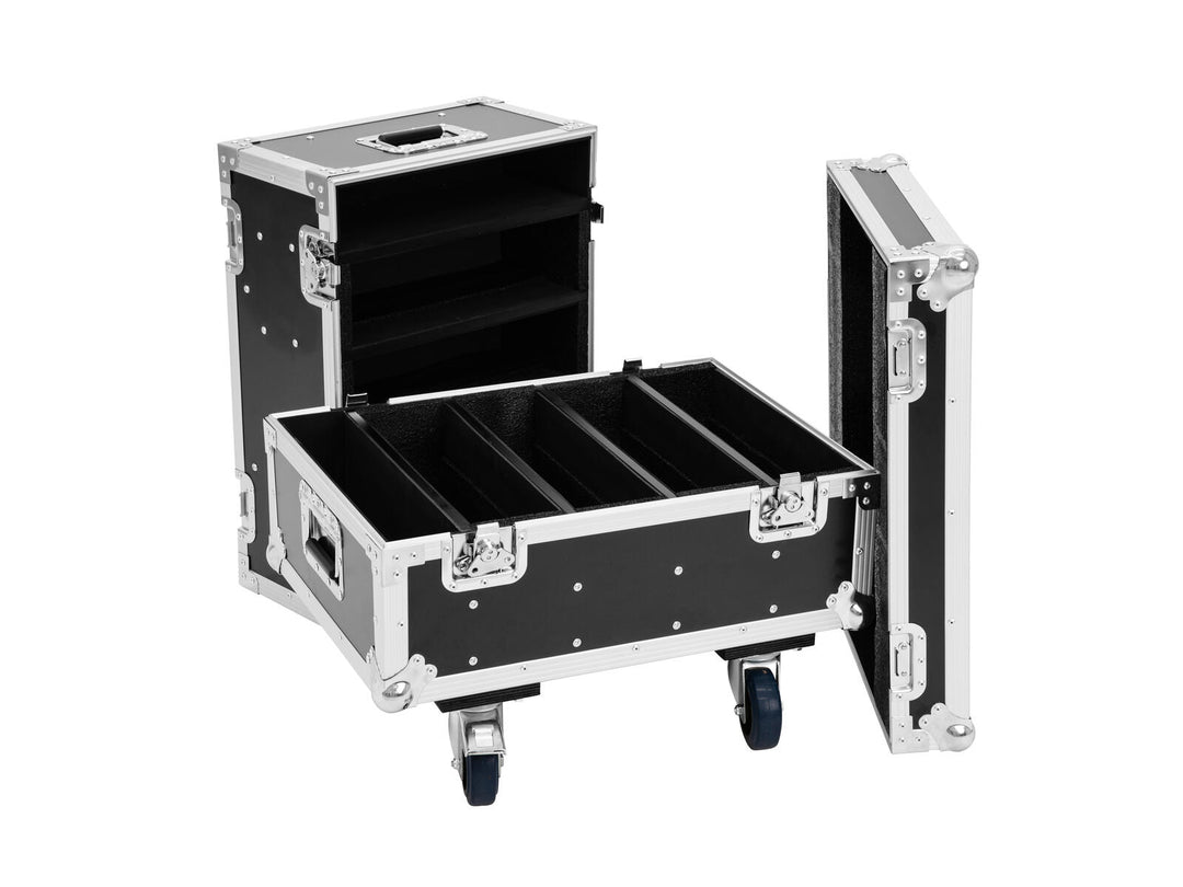 ROADINGER Flightcase för 8x IP PIX Strobe RGB CW+WW med hjul