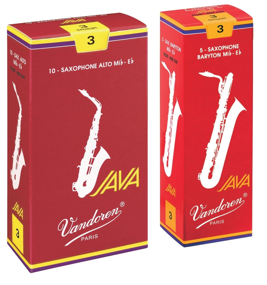 Vandoren rörblad för sopransaxofon Java Filed Red – 4