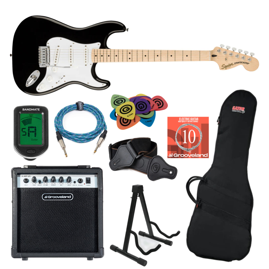 Fender Squier Affinity Stratocaster startpaket (Svart)
