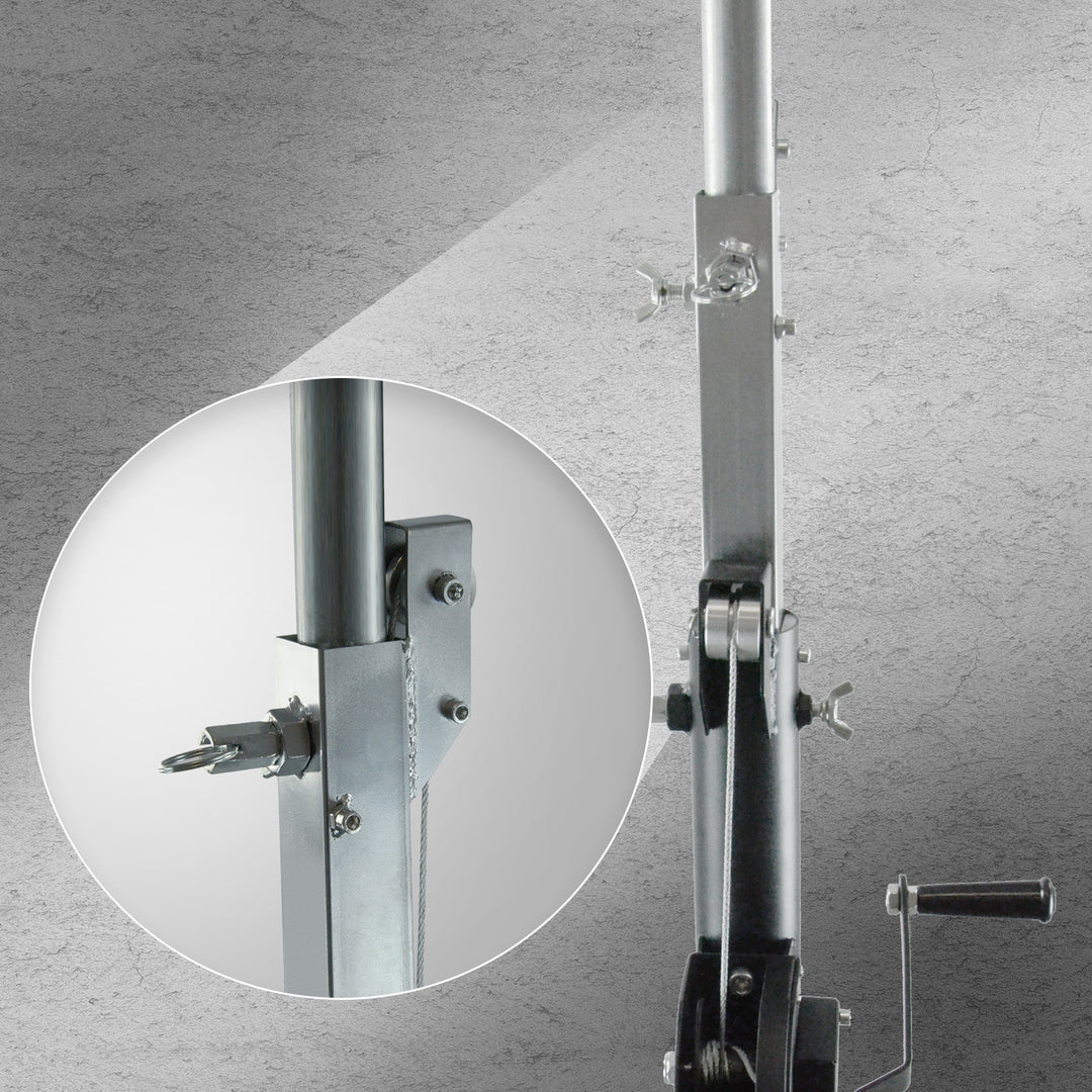 Hardman LS3 wind-up-ljusstativ, 1,7 till 4,3 m, 65 kg