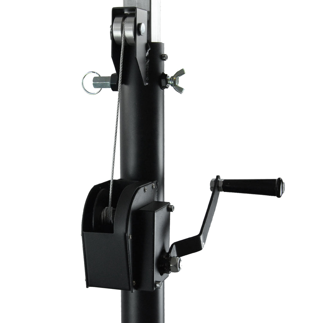 Hardman LS3 wind-up-ljusstativ, 1,7 till 4,3 m, 65 kg
