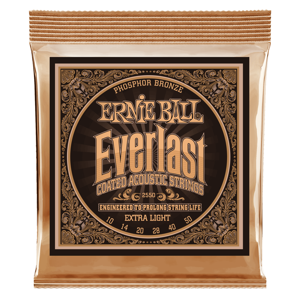 Ernie Ball Everlast belagda fosforbrons gitarrsträngar (akustiska)