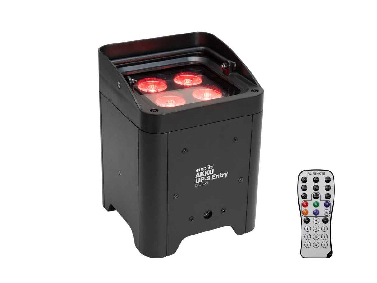 EUROLITE Set 4x AKKU UP-4 Entry QCL Spot + Case
