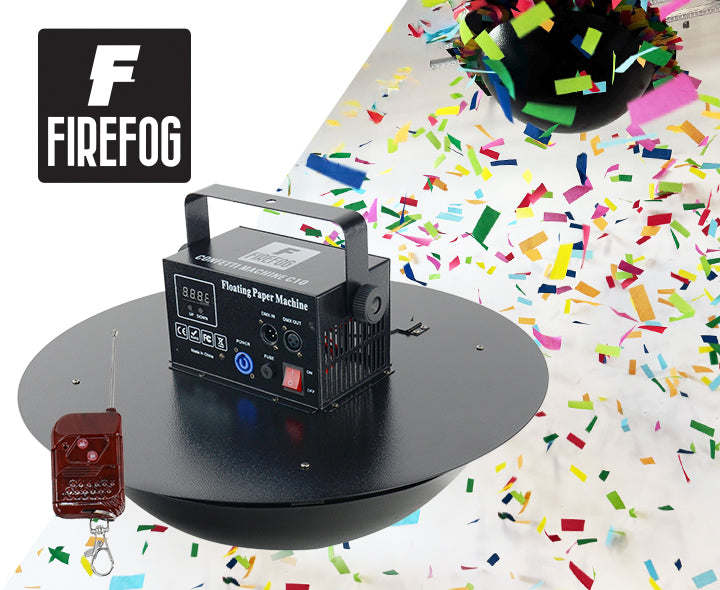 Firefog elektrisk konfettikanon 200 W med DMX och fjärrkontroll