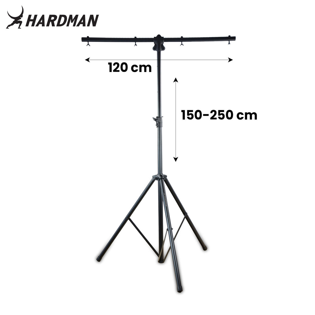 Hardman HLS2 ljusstativ med T-bar, 2,5 m, 70 kg, svart