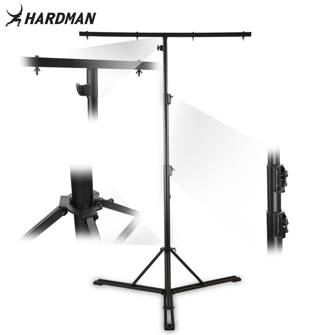 Hardman HLS13 ljusstativ med T-bar och väska, 3 m, 70 kg