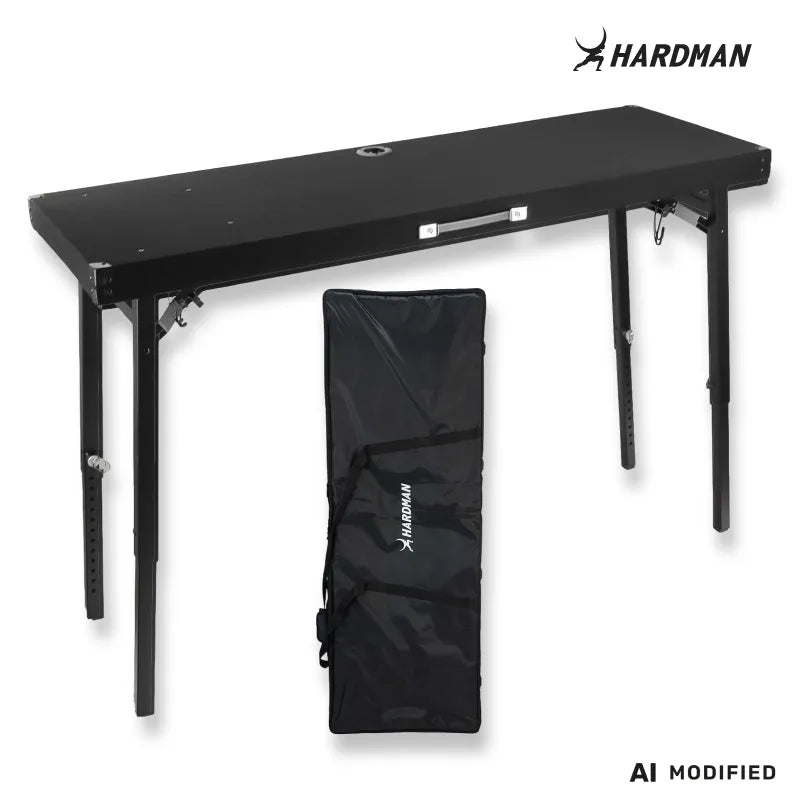 Hardman DTS1 hopfällbart DJ-bord, 154 x 52 cm, med väska