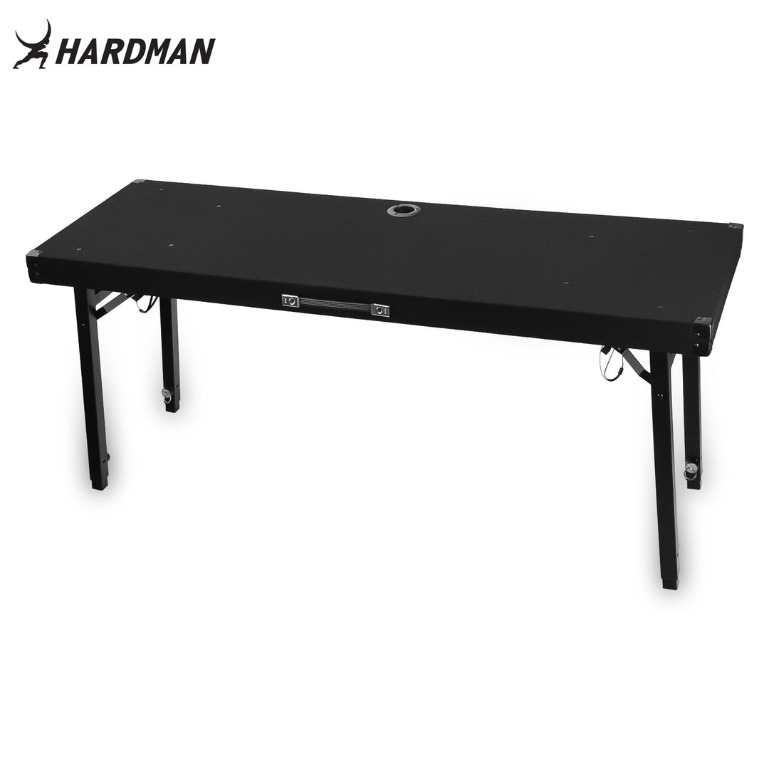 Hardman DTS1 hopfällbart DJ-bord, 154 x 52 cm, med väska
