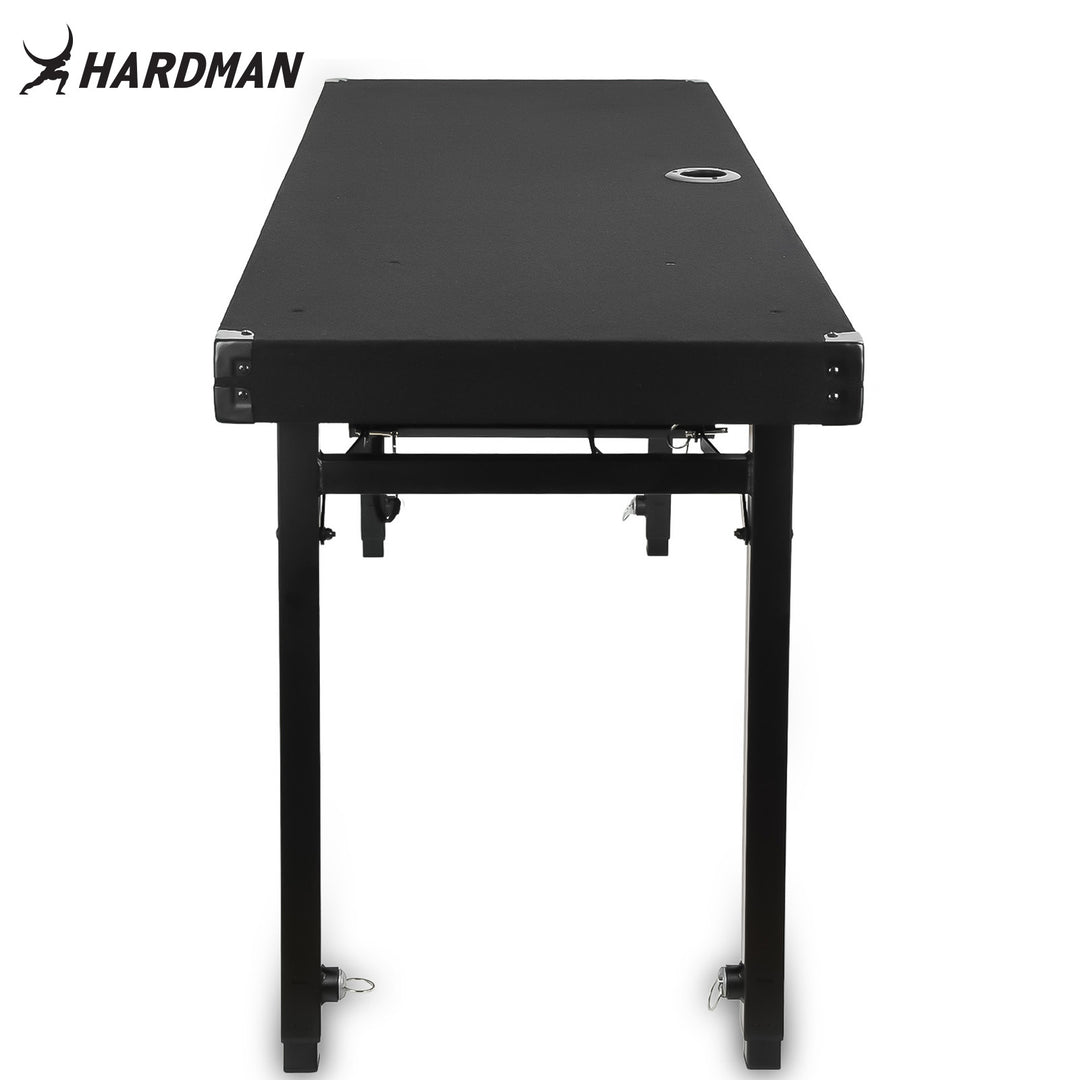 Hardman DTS1 hopfällbart DJ-bord, 154 x 52 cm, med väska