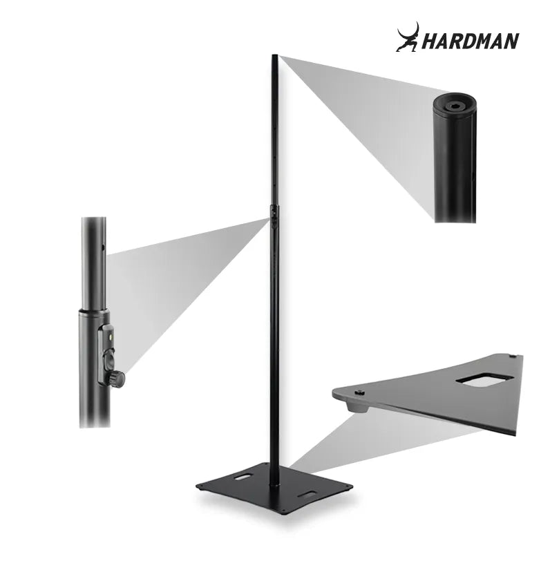 Hardman HLK980-PRO pelarstativ med tung stålbas, 1,3 till 2 m