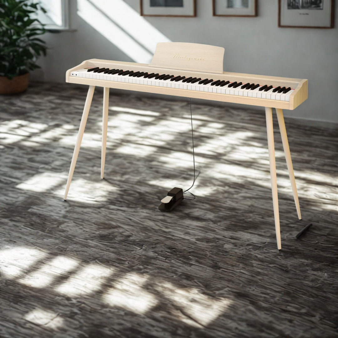 Mielczewski digitalpiano med metallben, beige