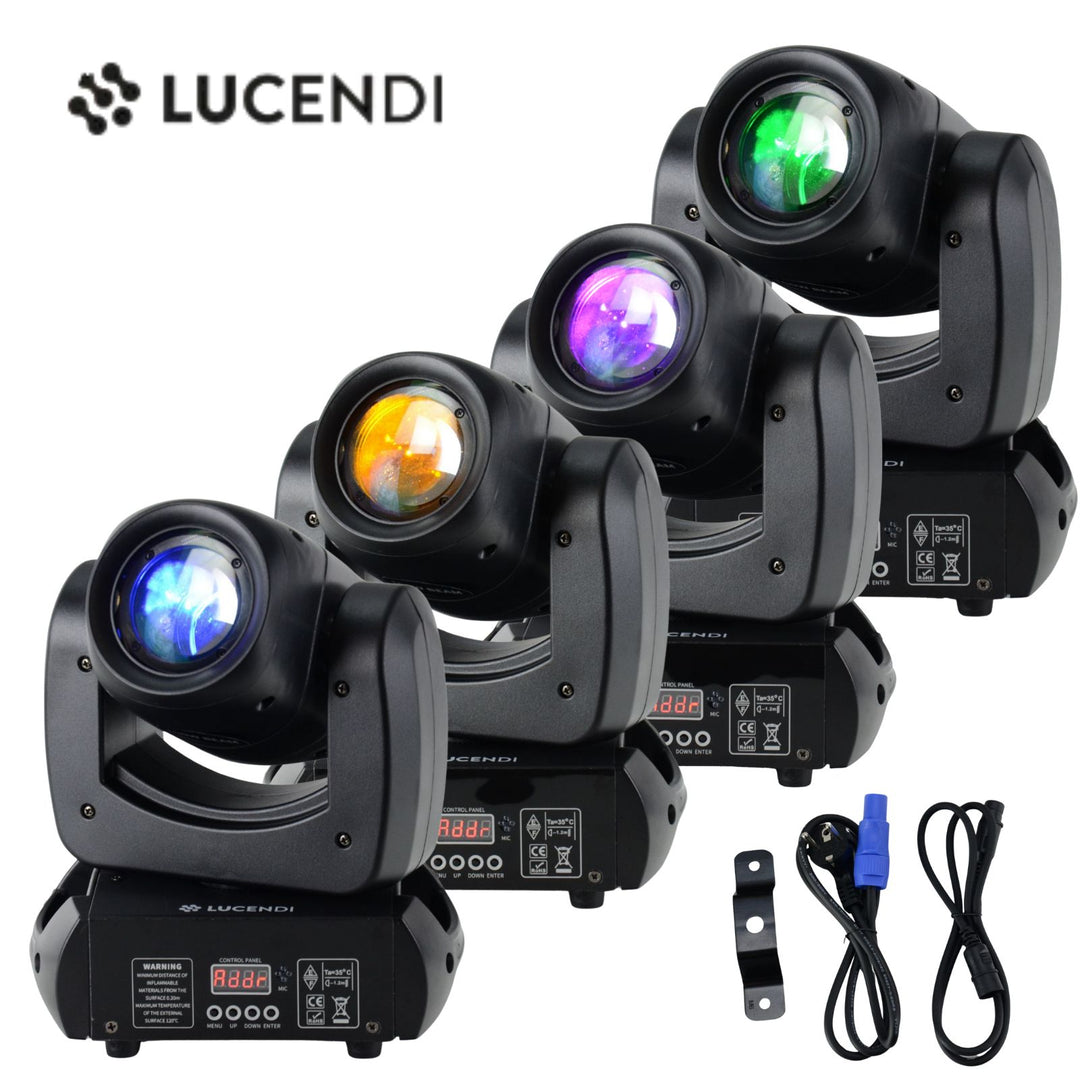 Lucendi BEAM100 moving head, set med 4 st och case