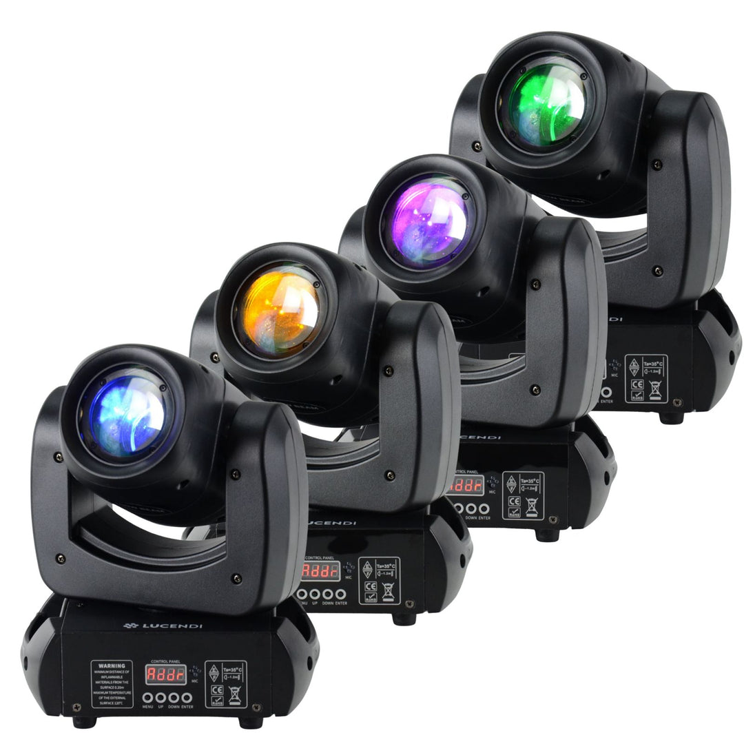 Lucendi BEAM100 moving head, set med 4 st och case