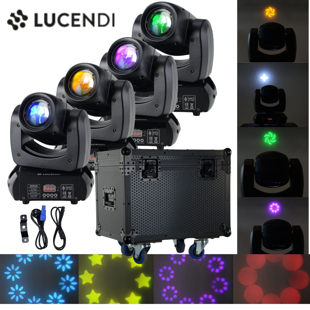 Lucendi BEAM100 moving head, set med 4 st och case