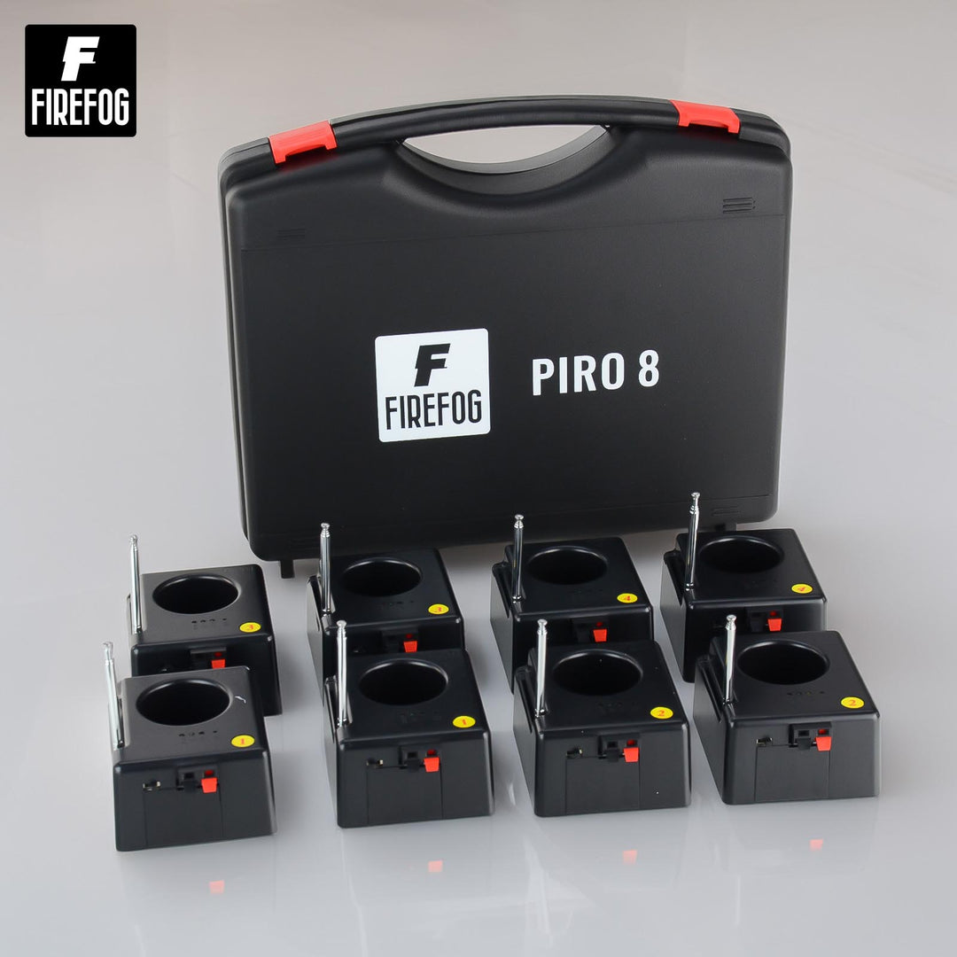 Firefog Piro 8 fjärrtändningsset för gnistfontäner, 8 kanaler