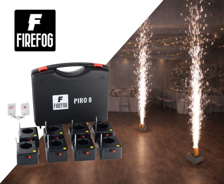 Firefog Piro 8 fjärrtändningsset för gnistfontäner, 8 kanaler