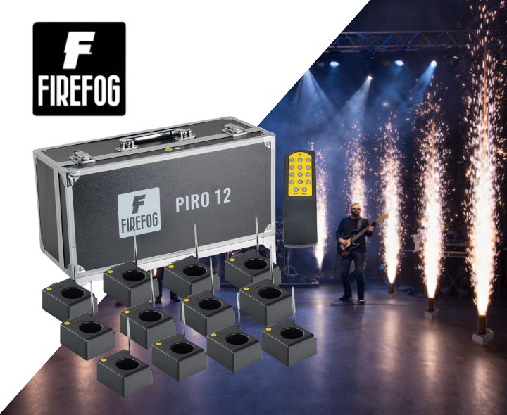 Firefog Piro 12 fjärrtändningsset för gnistfontäner, 12 kanaler