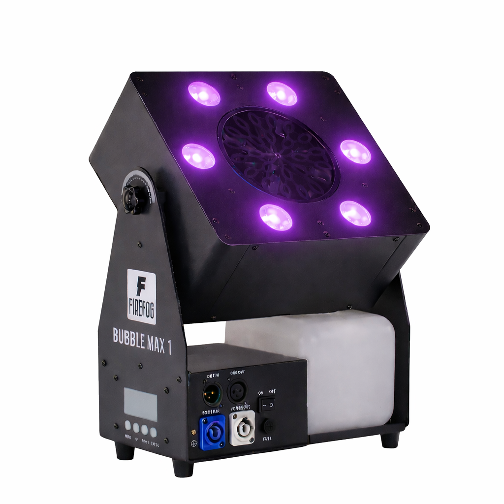 Firefog Bubble Max 1 bubbelmaskin med LED, DMX och fjärrkontroll
