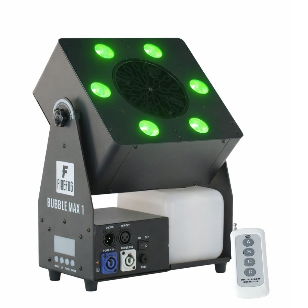 Firefog Bubble Max 1 bubbelmaskin med LED, DMX och fjärrkontroll