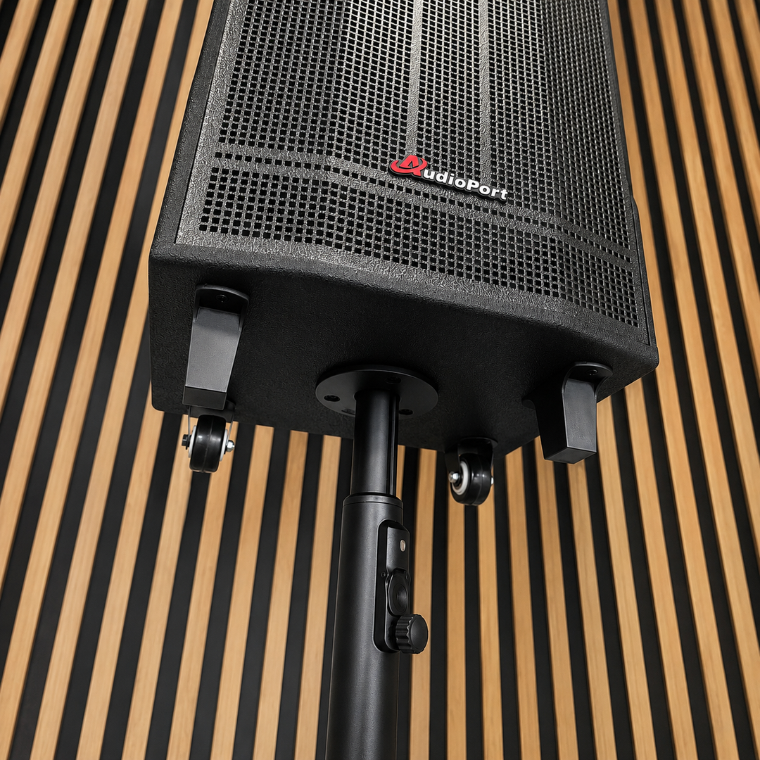 Audioport V12 transportabel aktiv högtalare 350 W med 2 mikrofoner