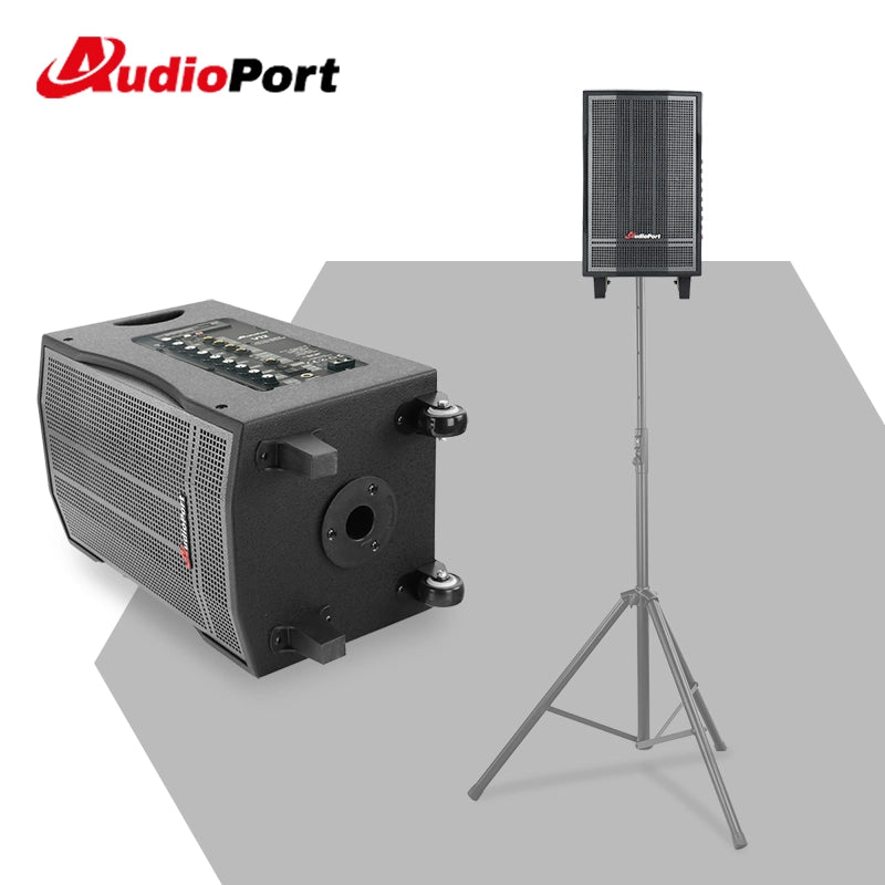 Audioport V8 transportabel aktiv högtalare 250 W med 2 mikrofoner