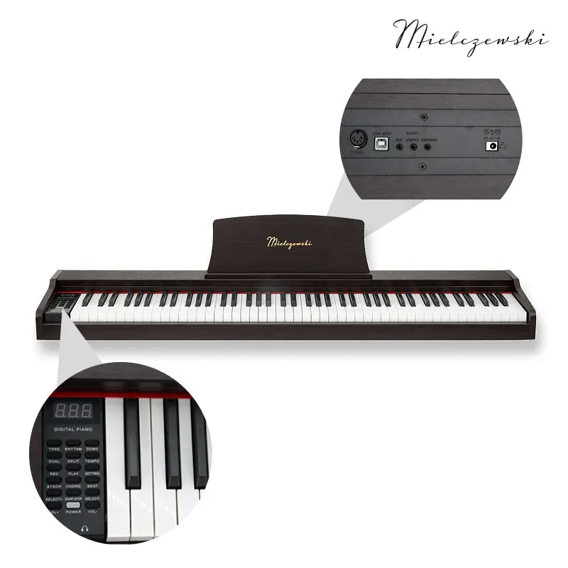 Mielczewski Tiento digitalpiano, mörkbrun