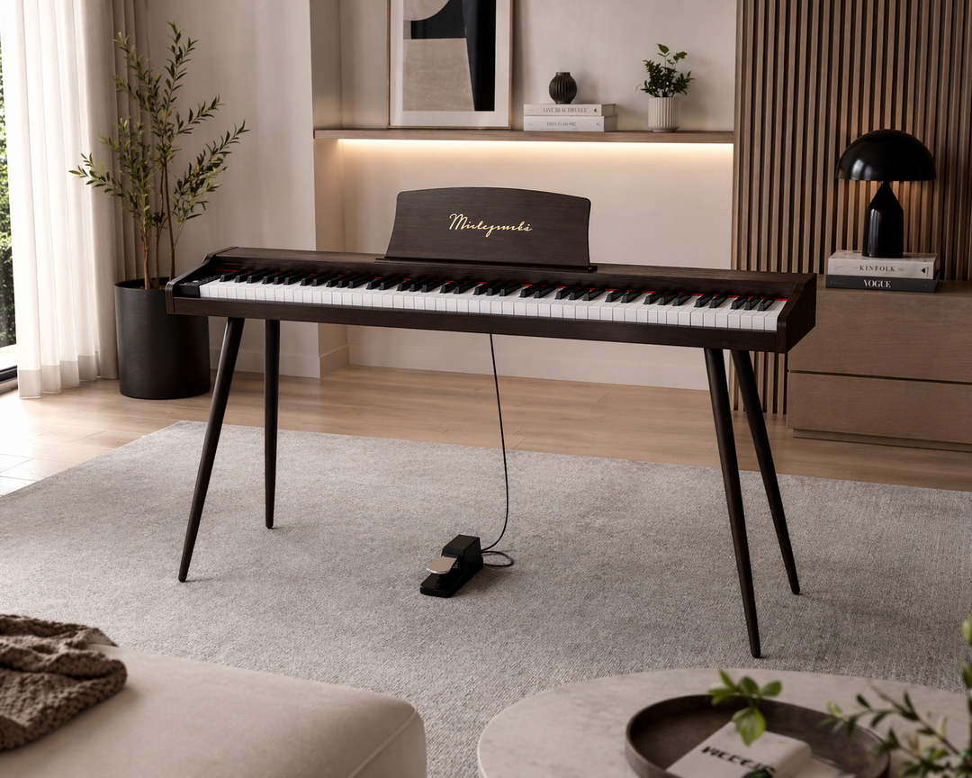 Mielczewski Virelai digitalpiano med ben, mörkbrun