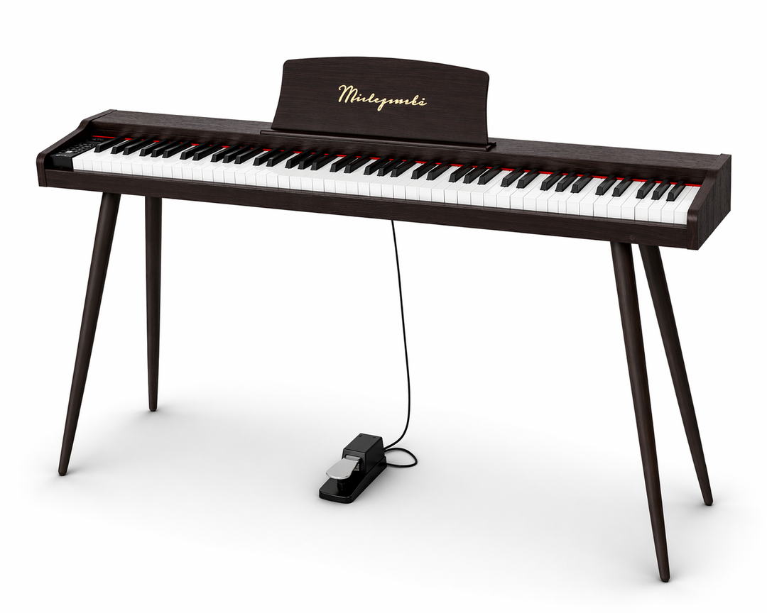 Mielczewski Virelai digitalpiano med ben, mörkbrun