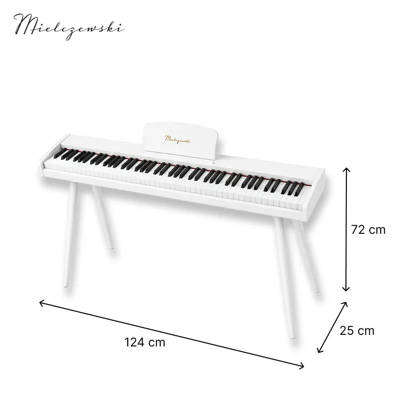 Mielczewski Canzonetta digitalpiano med ben, vit