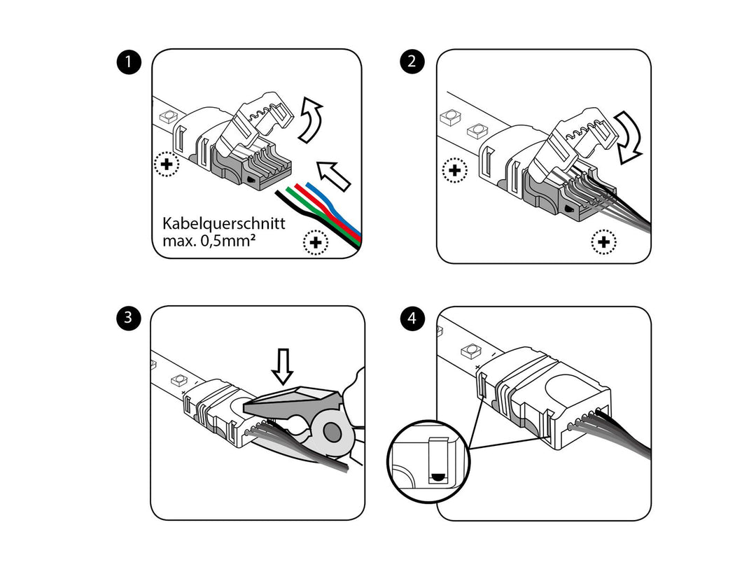 EUROLITE LED Strip flexibel kontakt 4-polig 10mm