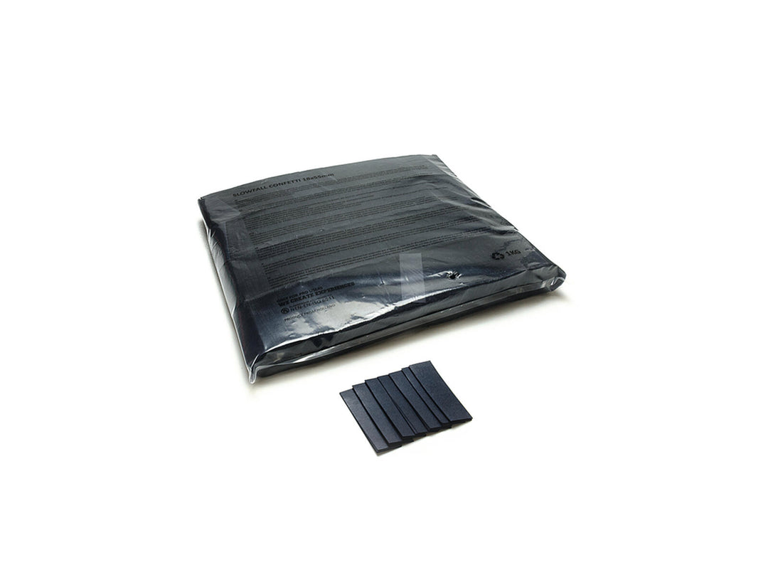 TCM FX Slowfall konfetti rektangulär 55x18mm, svart, 1kg