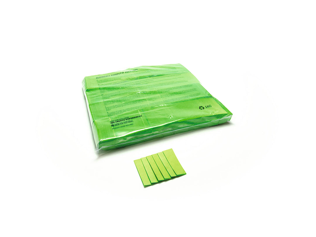 TCM FX Slowfall Konfetti rektangulärt 55x18mm, ljusgrönt, 1kg