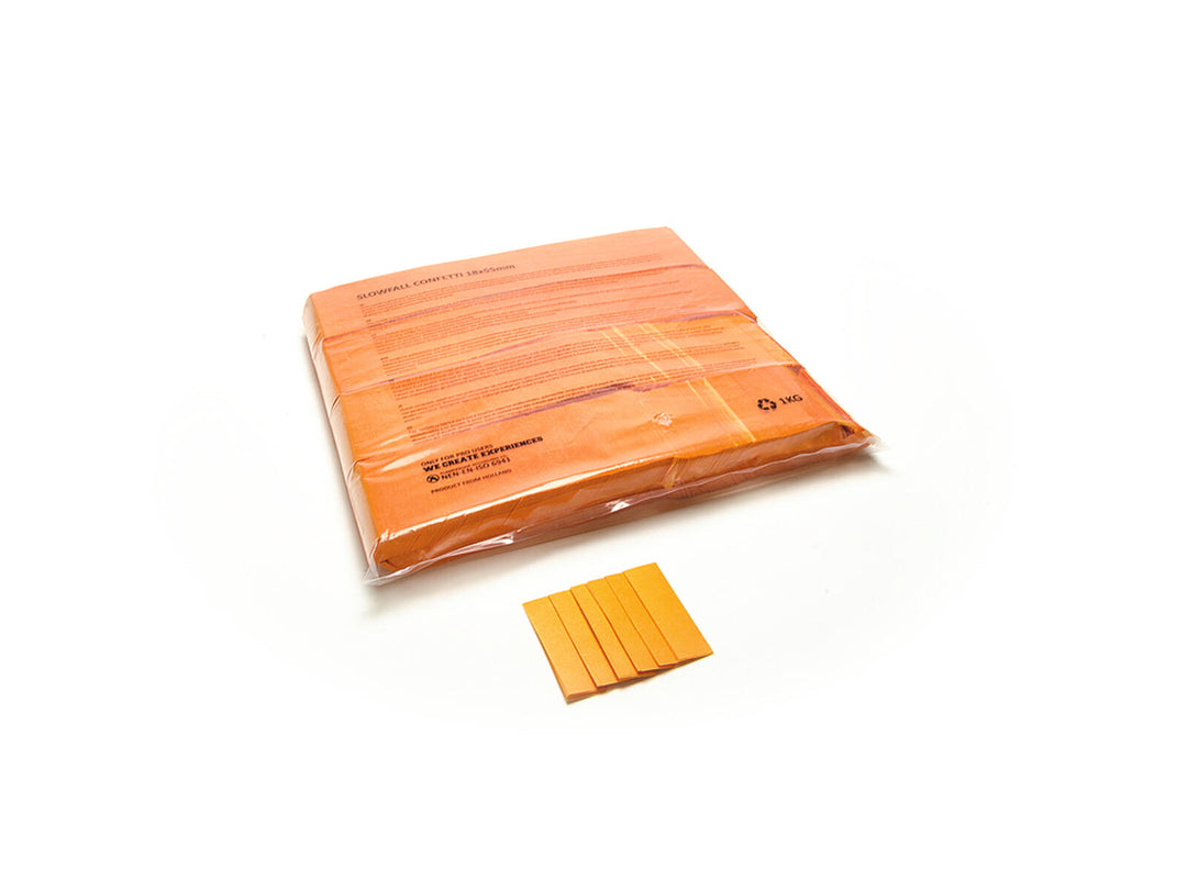 TCM FX Slowfall-konfetti rektangulär 55x18 mm, orange, 1 kg