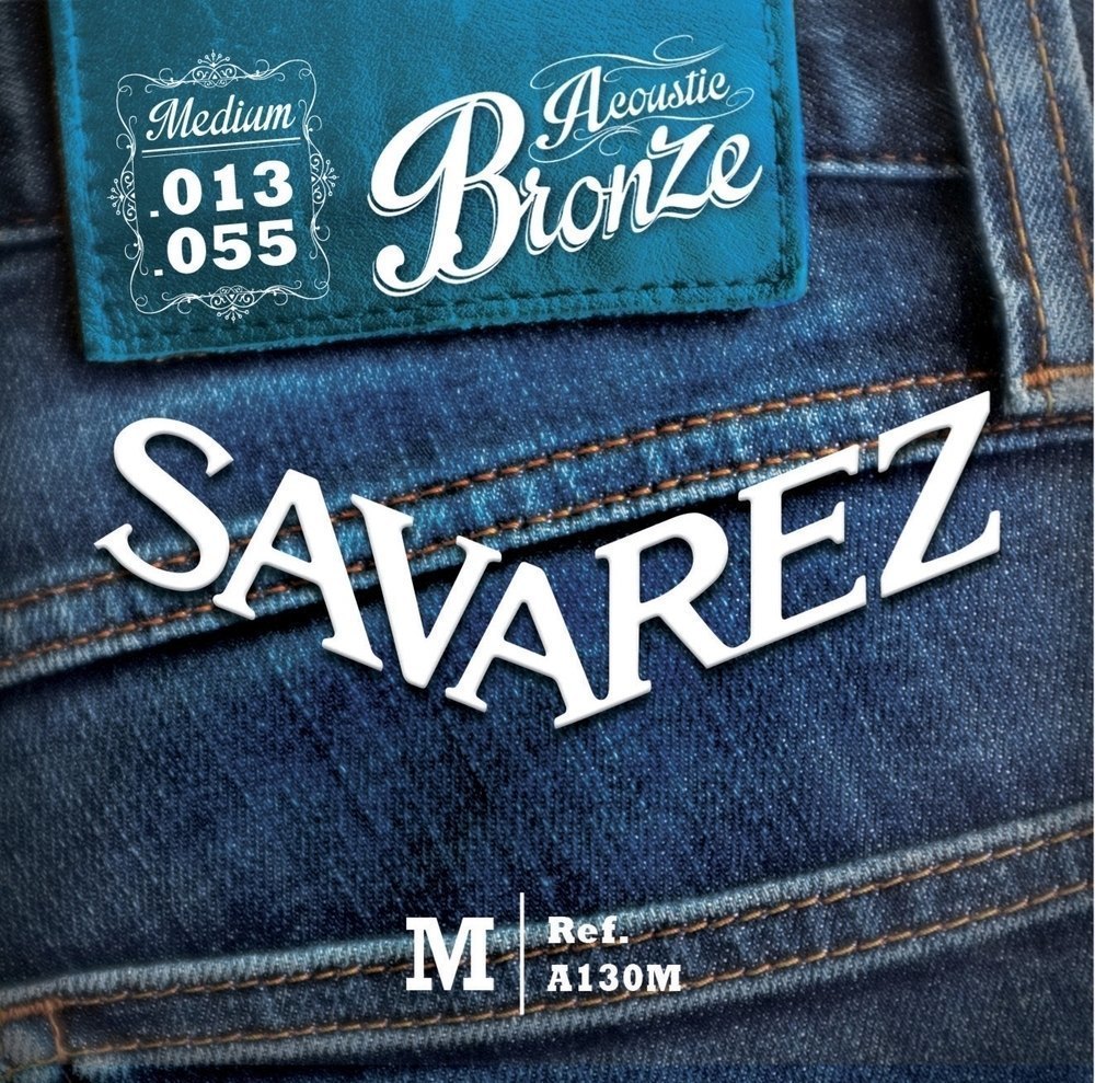 Savarez A130M Bronze westerngitarrsträngar, medium .013 till .055