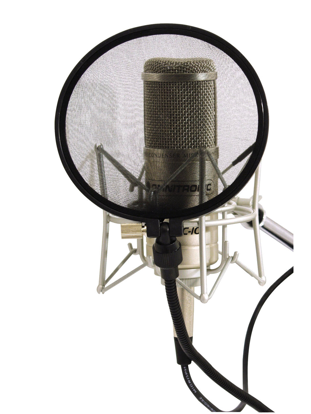 OMNITRONIC mikrofon-popfilter, svart