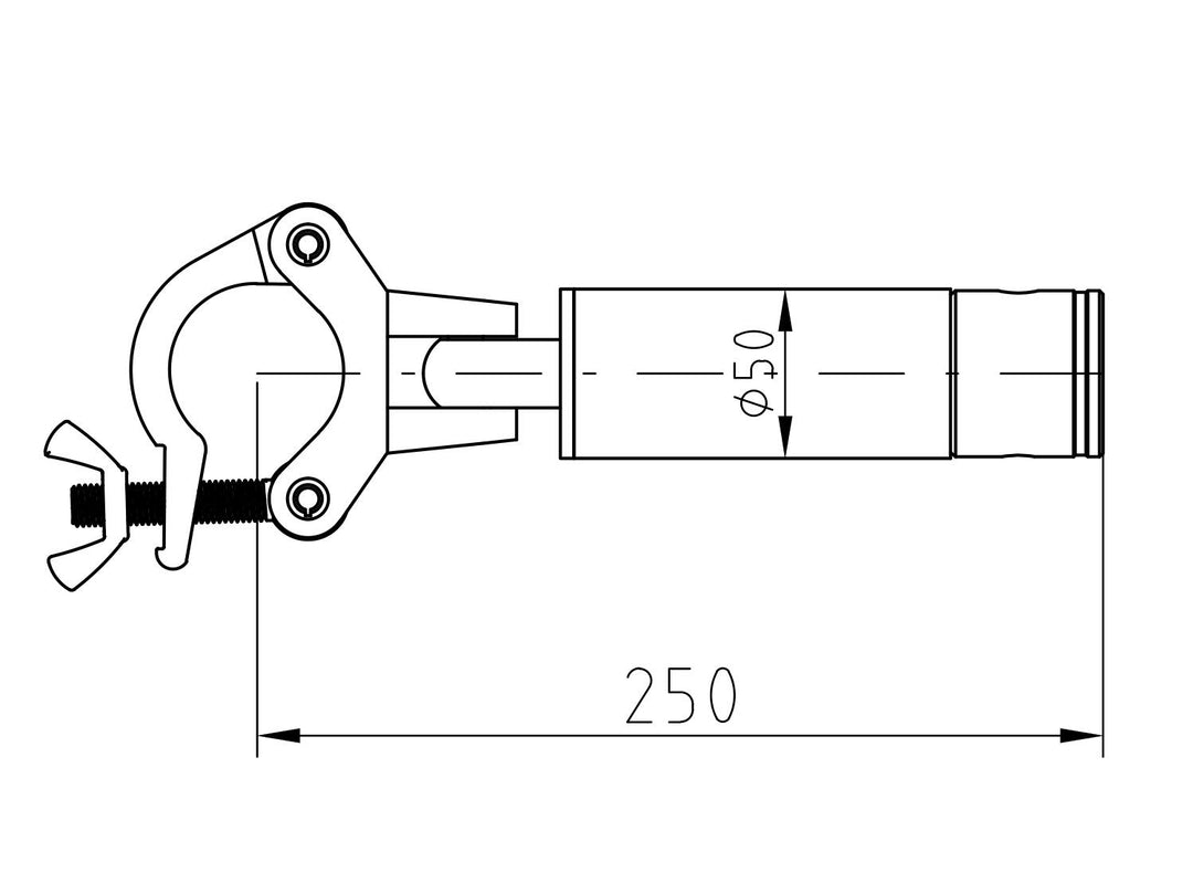 ALUTRUSS CORS-25 Hörnbeslag 25 cm adapter