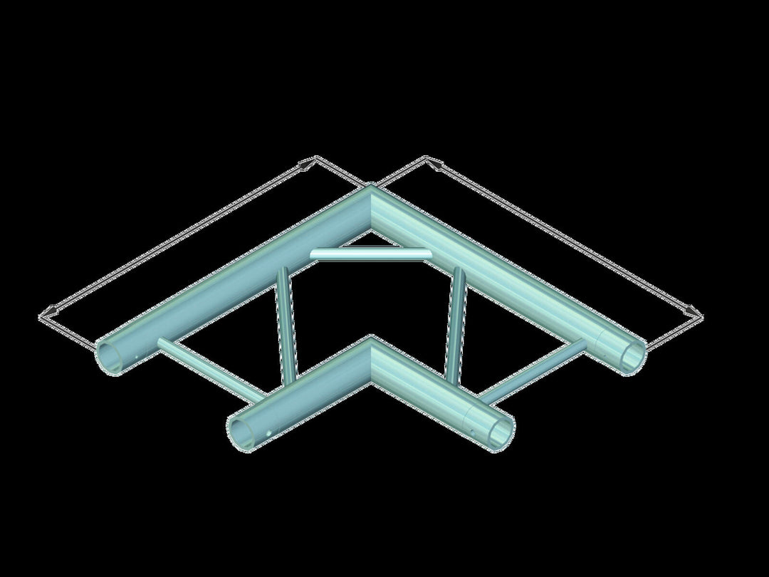 ALUTRUSS BILOCK BQ2-PAC21H 2-vägs hörn 90°