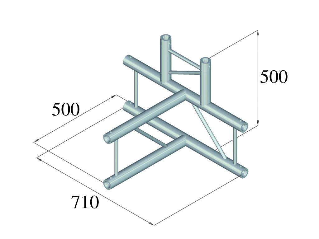 ALUTRUSS BILOCK BQ2-PAT42V 4-vägs T-stycke