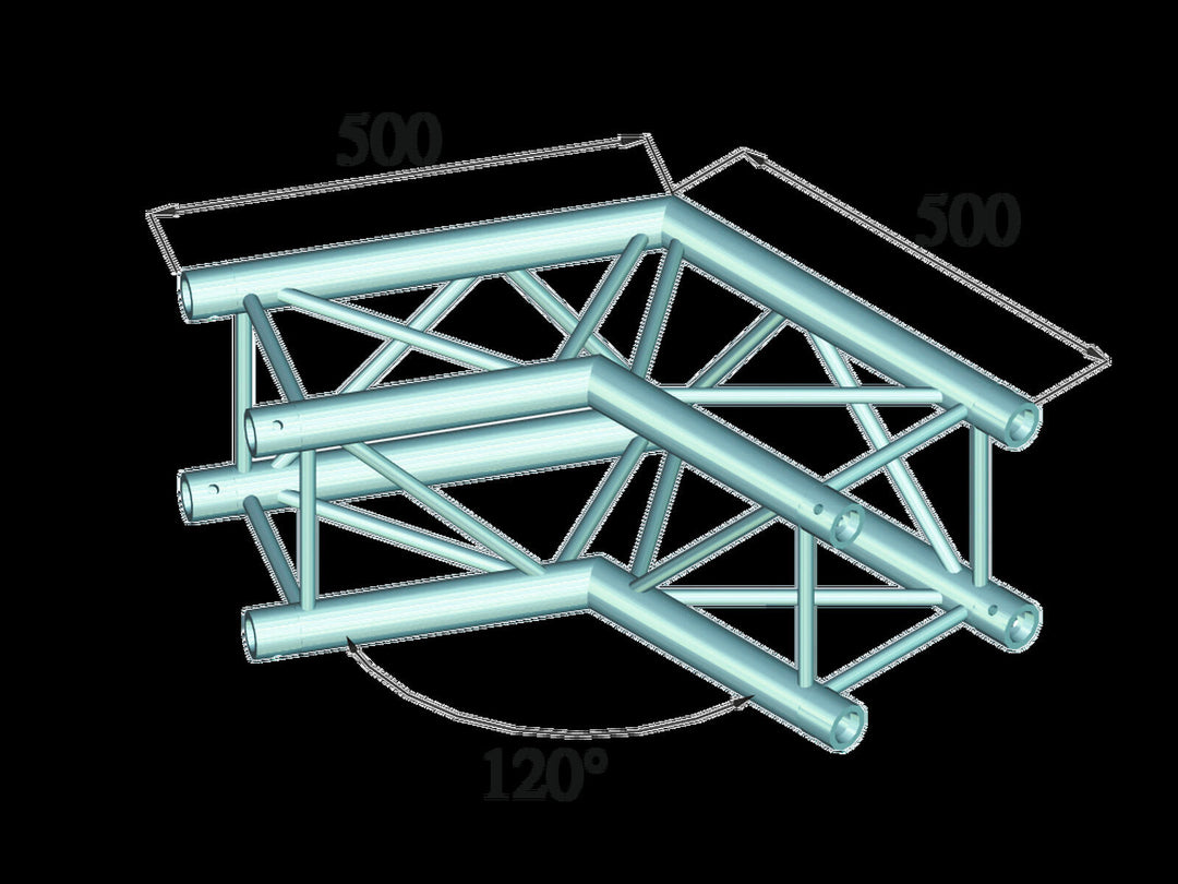 ALUTRUSS QUADLOCK S6082C-22 2-vägs hörn 120°