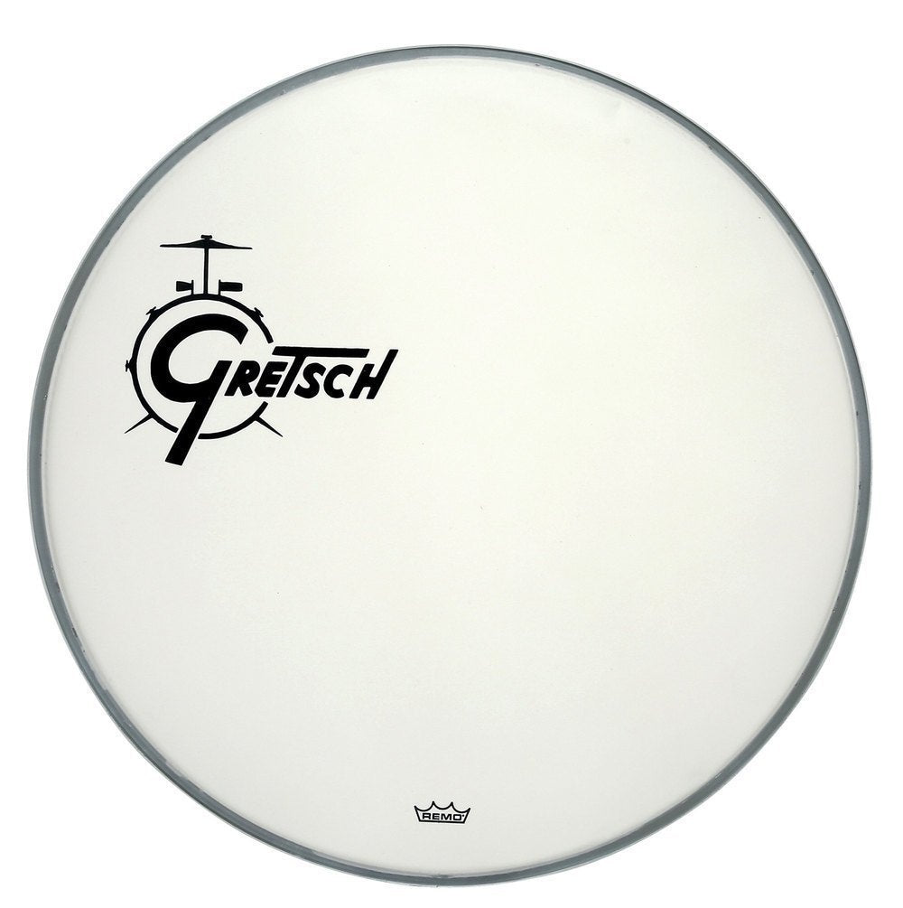 Gretsch Ambassador Coated 20" bastrumskinn, svart logotyp till vänster