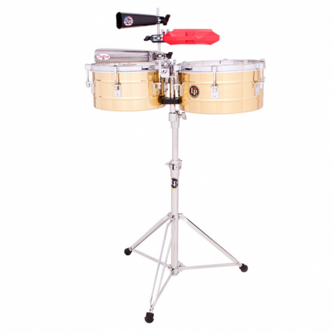 Latin Percussion Timbales Tito Puente Solid Brass - 13"/14" (LP256-B)